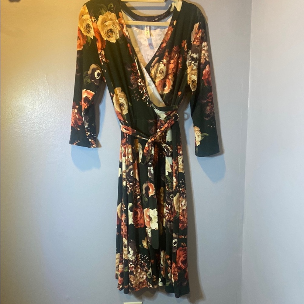 Floral Wrap maternity and nursing dress
